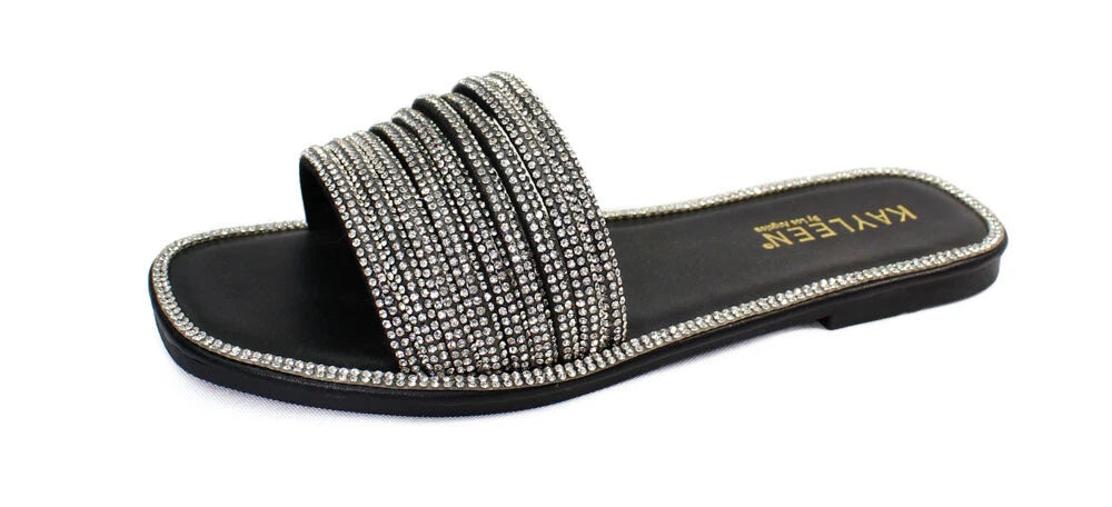 KARAUSA Fashion Bling Rhinestone Slides Sandals New Designs