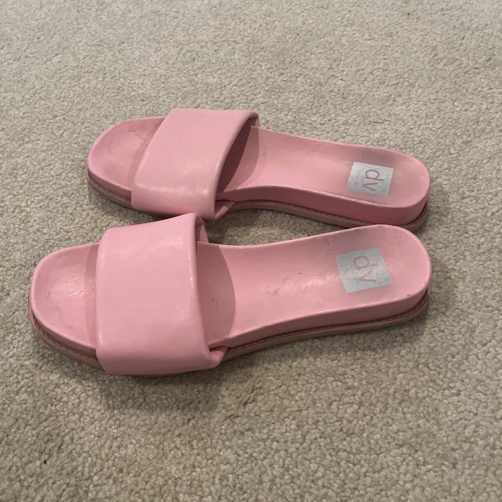 Dolce Vita Shoes Womens 10 Sandal Slides Fashion Pink - Bandage Strap Flats