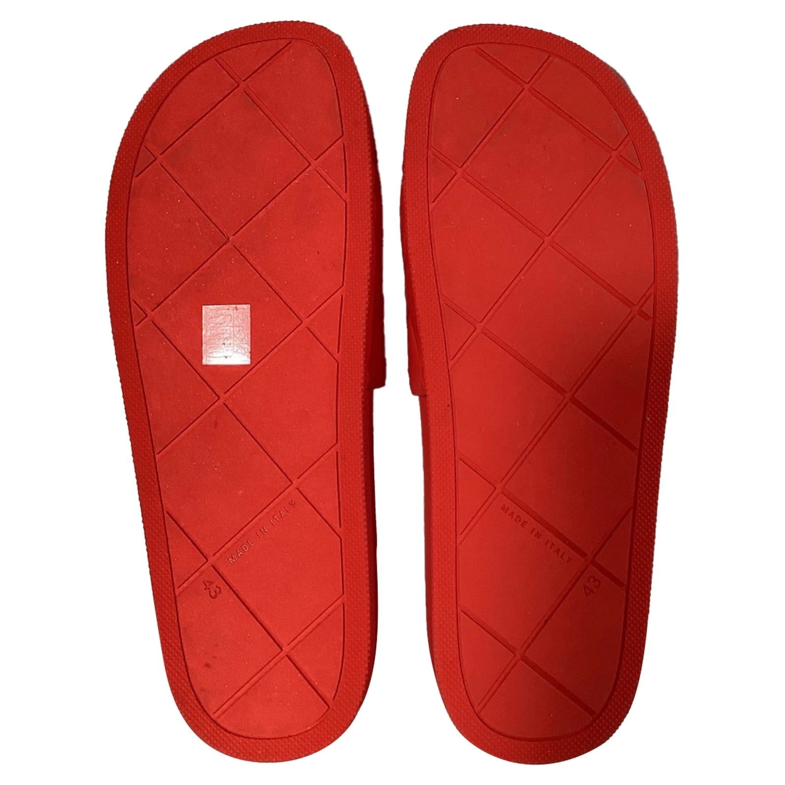 Bottega Veneta Slides In Rubber Men Red Size 43