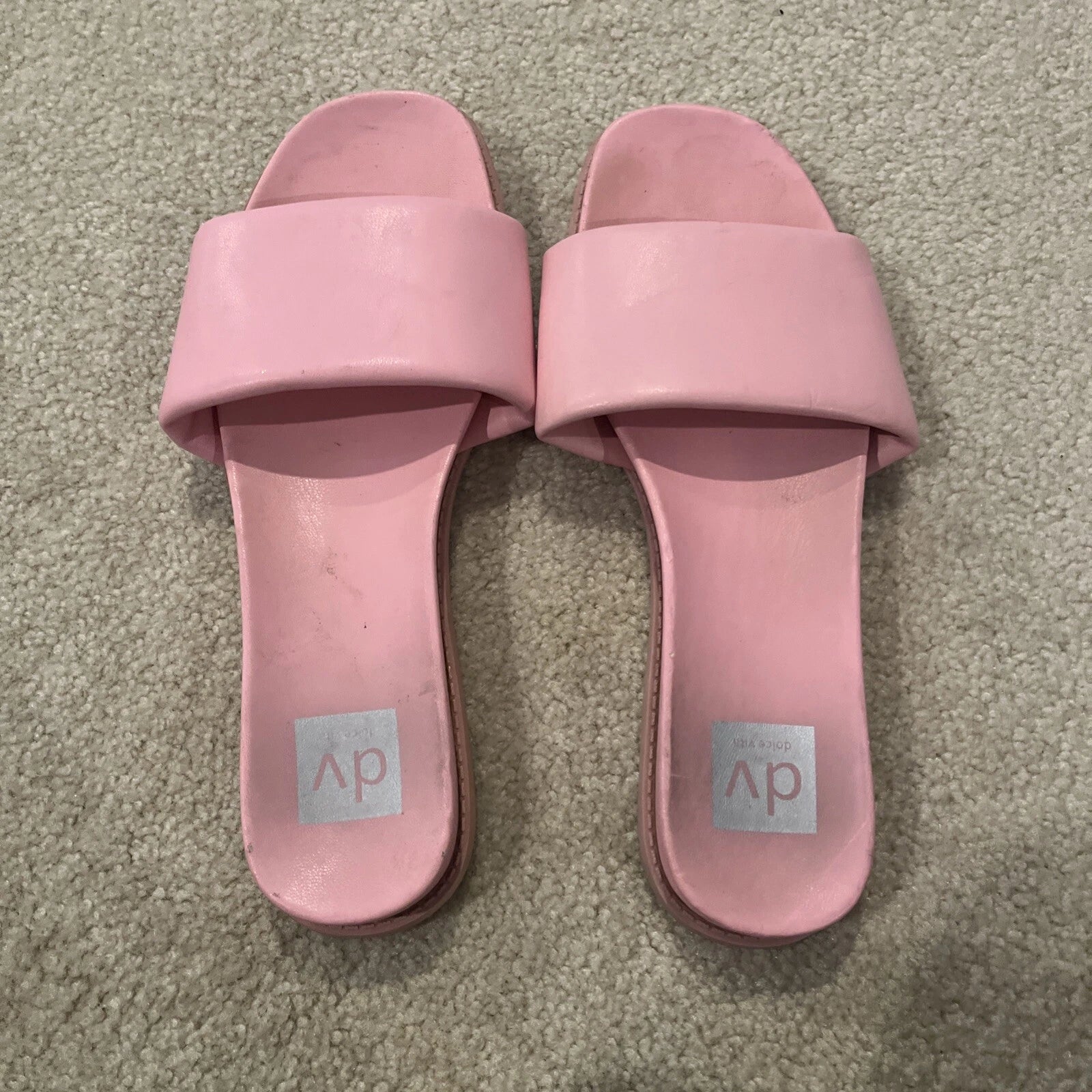 Dolce Vita Shoes Womens 10 Sandal Slides Fashion Pink - Bandage Strap Flats