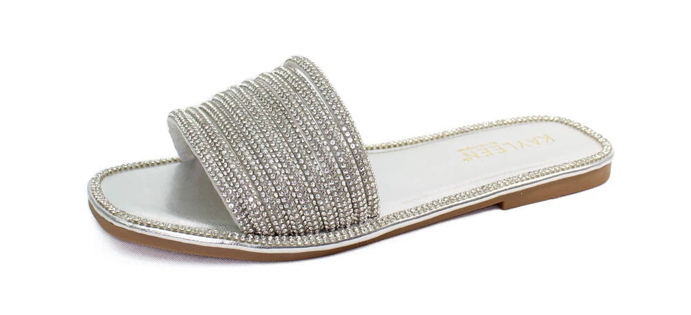 KARAUSA Fashion Bling Rhinestone Slides Sandals New Designs