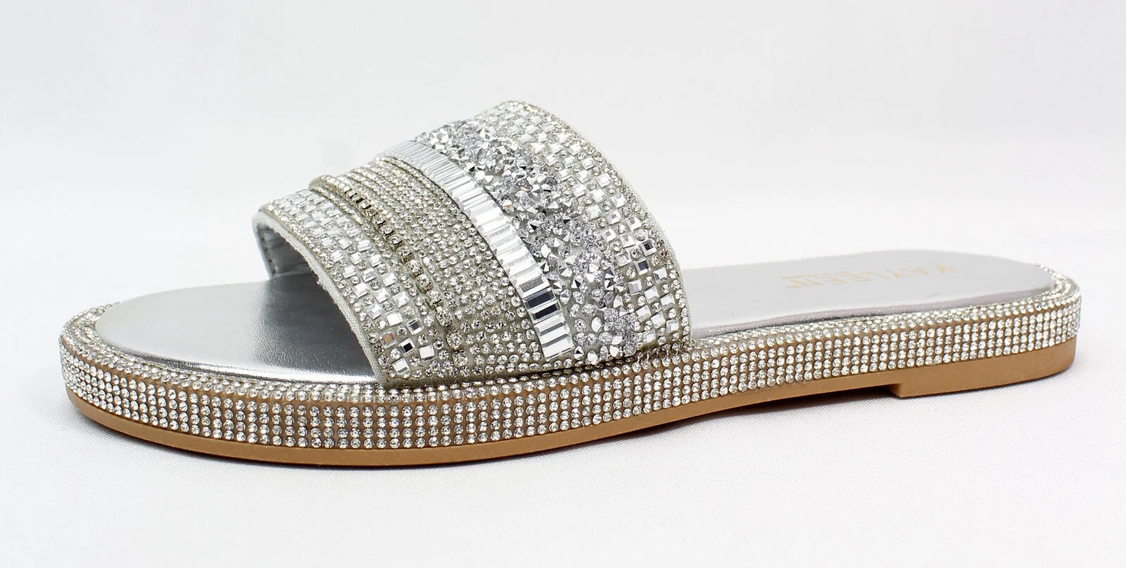 KARAUSA Fashion Bling Rhinestone Crystals  Casual Slides Sandal