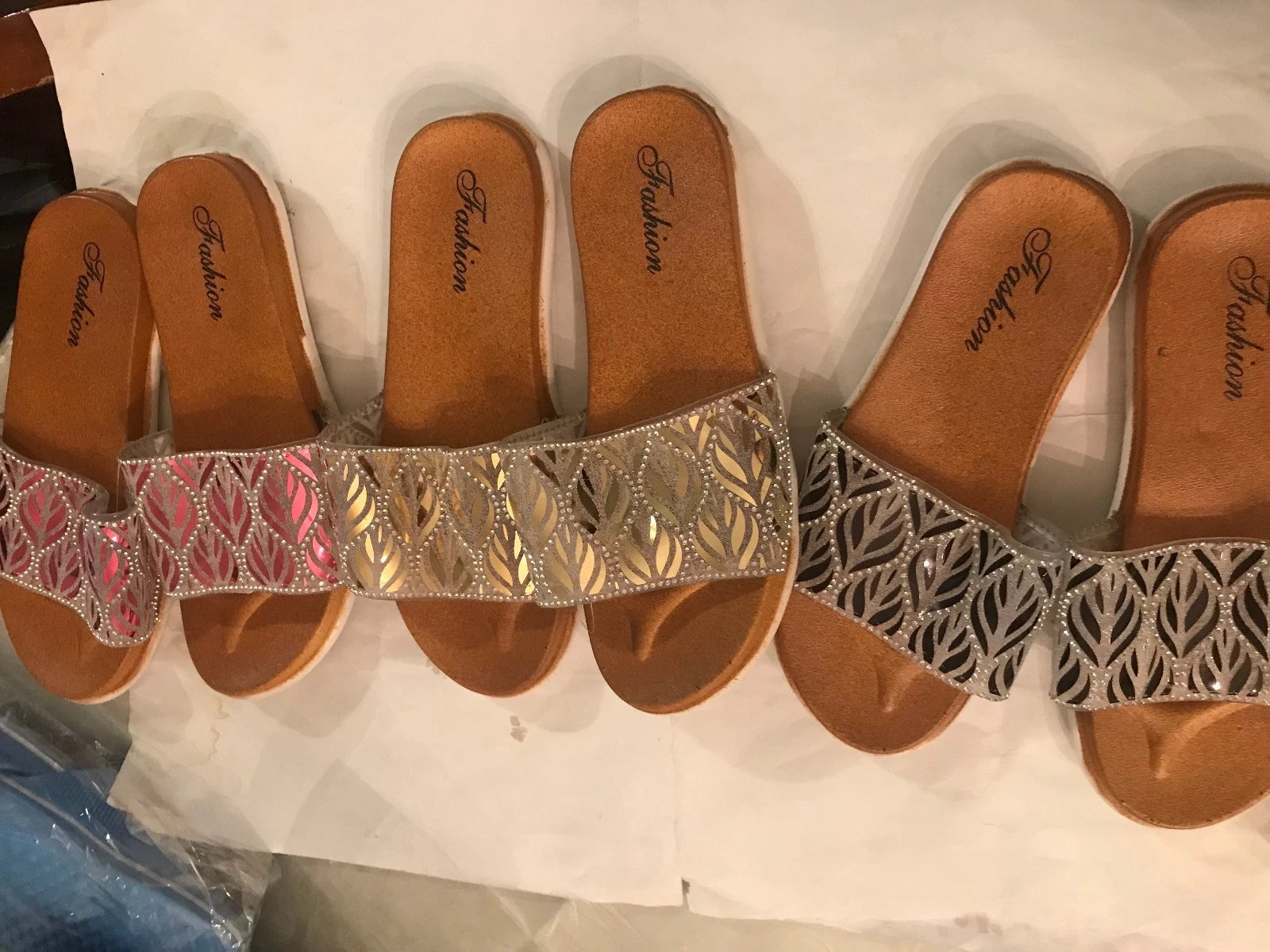 New ladies  FASHION  slides beach mirror  sandals flip flopS