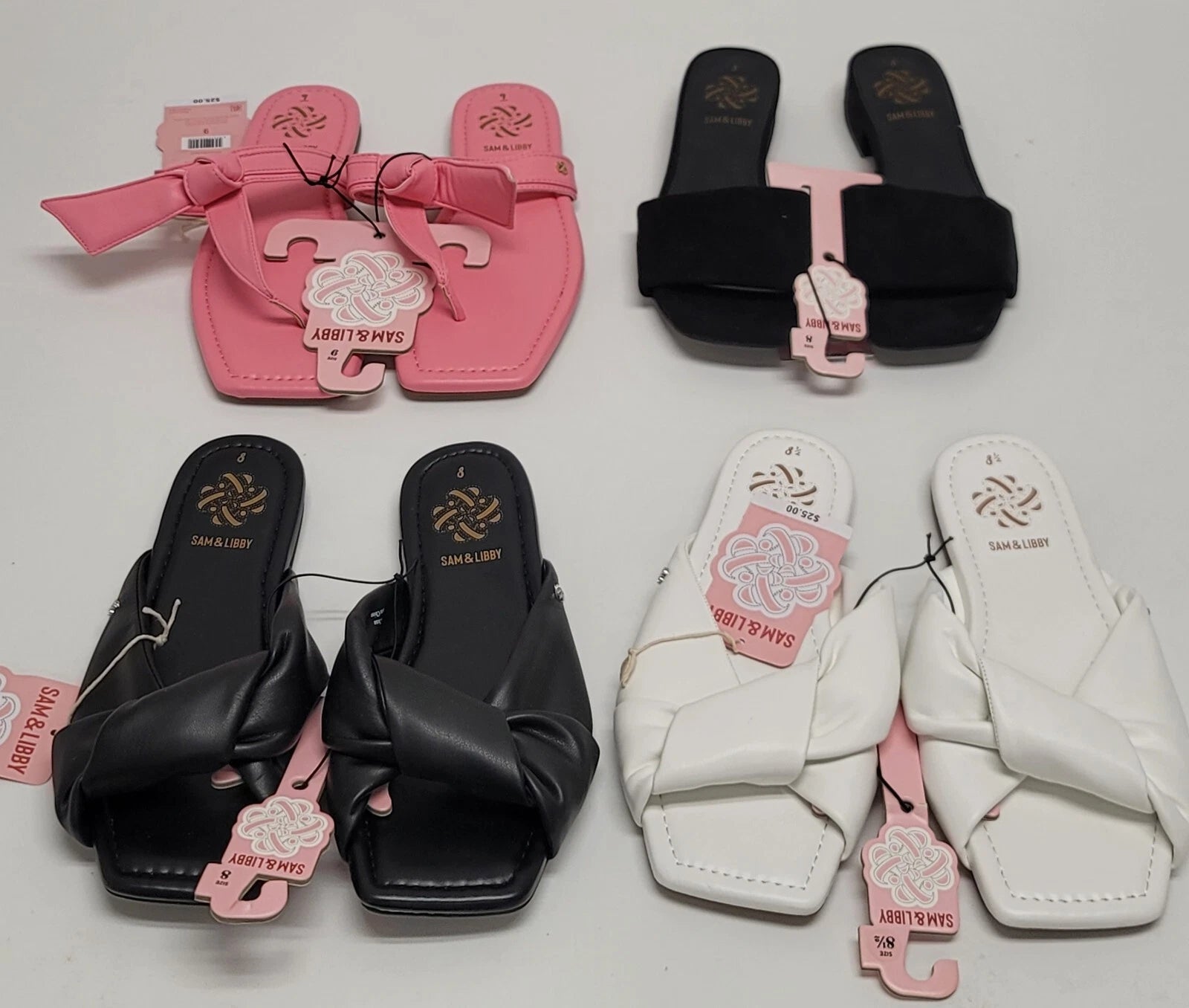 Sam & Libby Women's Sandals - PINK, WHITE & BLACK ☆☆Choose your Style & Color☆☆