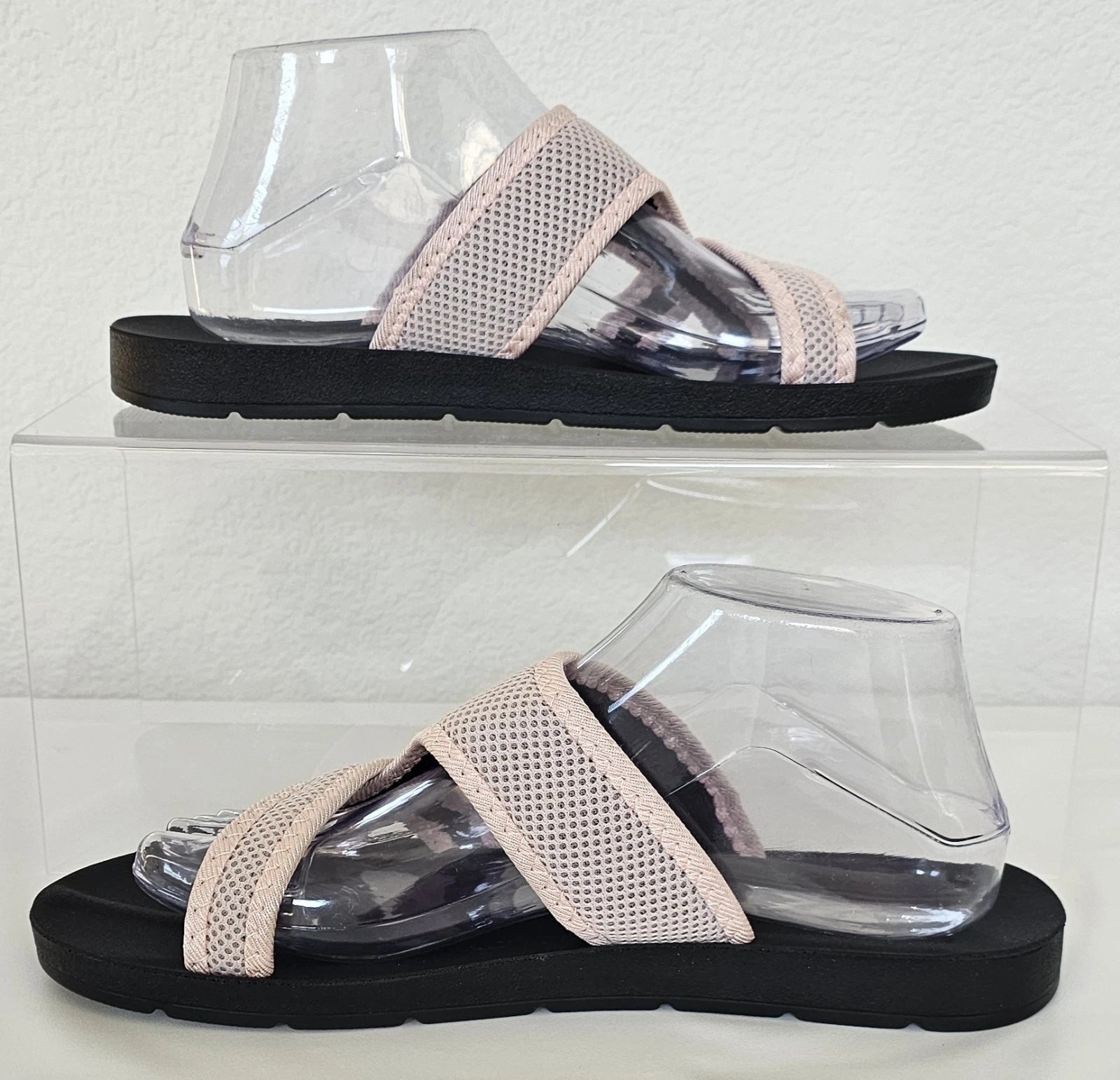 Women's Hollow Mesh Slide Sandals Casual Clip Toe Flat Summer Shoes Size 41/10