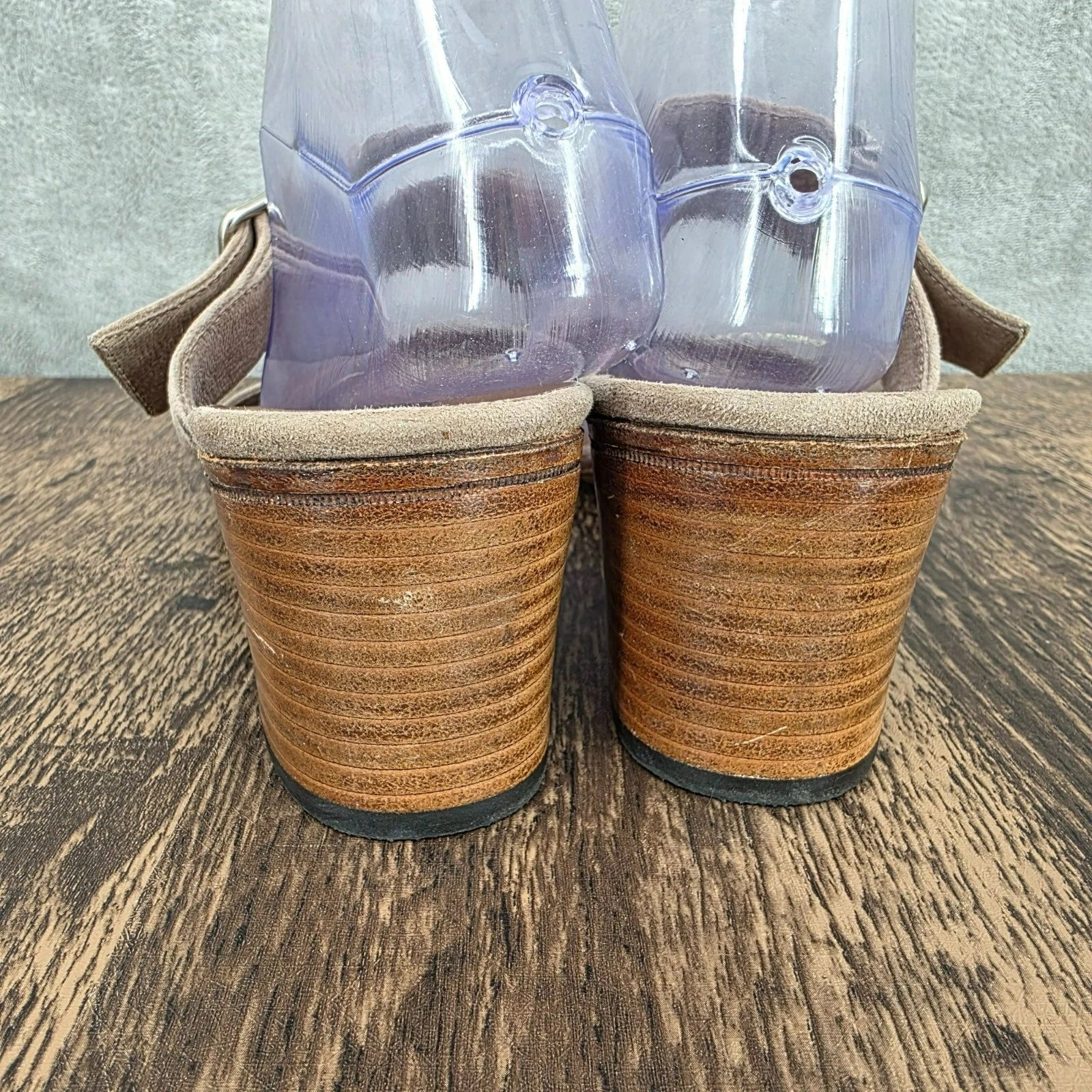 Gravati Mitchells Slide Sandals 10.5 Toast Suede Leather 2 Strap Buckles Italian