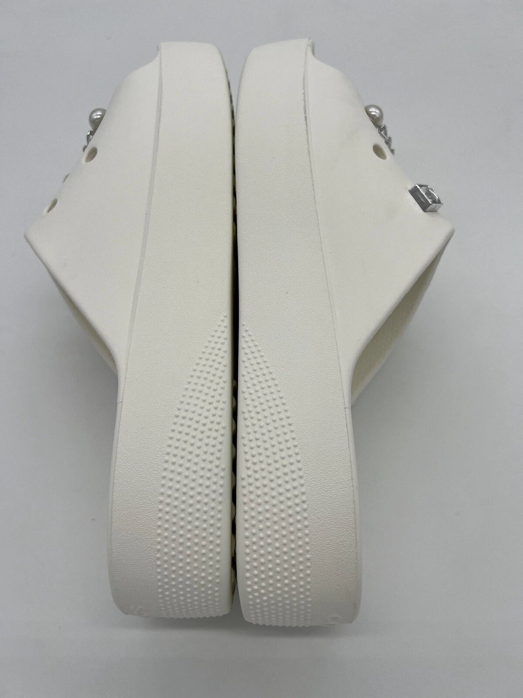 Crocs White Women's Classic Platform Slide With Charms Size 10 Style#:208180