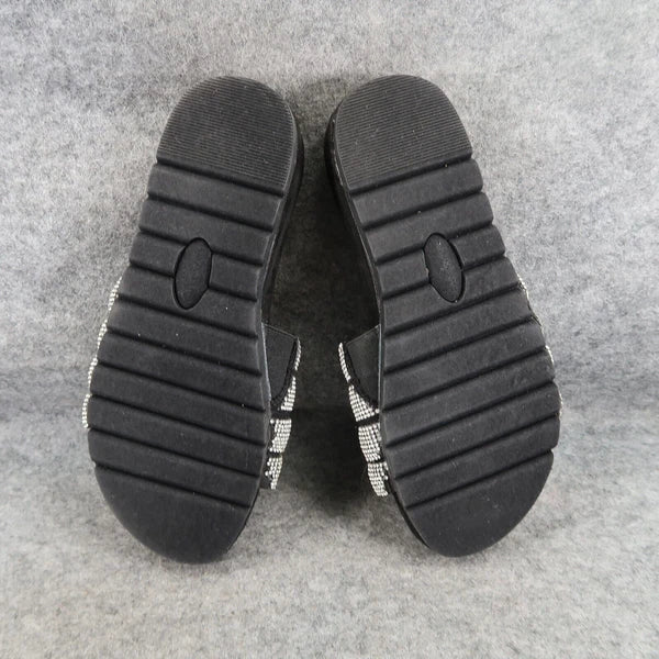 Anne Klein Shoes Womens 7 Sandal Slides Fashion Casual Metallic Gloria Comfort