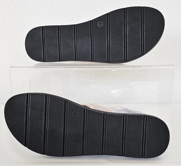 Women's Hollow Mesh Slide Sandals Casual Clip Toe Flat Summer Shoes Size 41/10