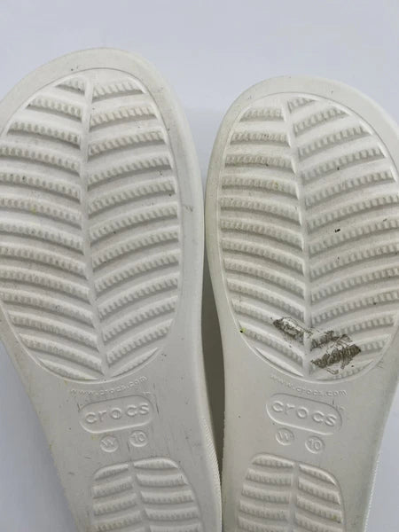 Crocs White Women's Classic Platform Slide With Charms Size 10 Style#:208180