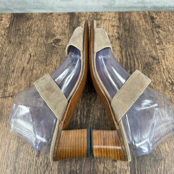 Gravati Mitchells Slide Sandals 10.5 Toast Suede Leather 2 Strap Buckles Italian