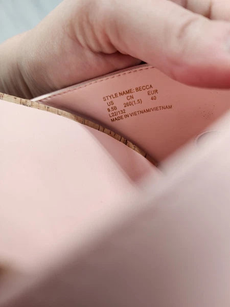 Kate Spade Becca Sandals Size 9.5 B Pink Women's Style KC411 DOUBLE STRAP
