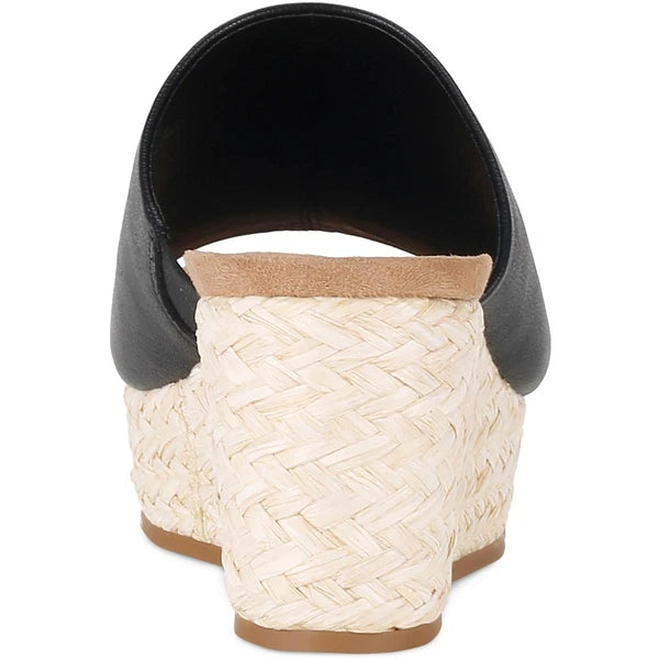 Style & Co. Womens LARISSAA Black Wedge Slide Sandals 11 Medium (B,M) BHFO 0148