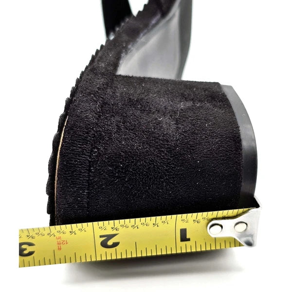 Black Rhinestone Slide Sandals Size 9 US (EU 40) – Square Toe Low Block Heel