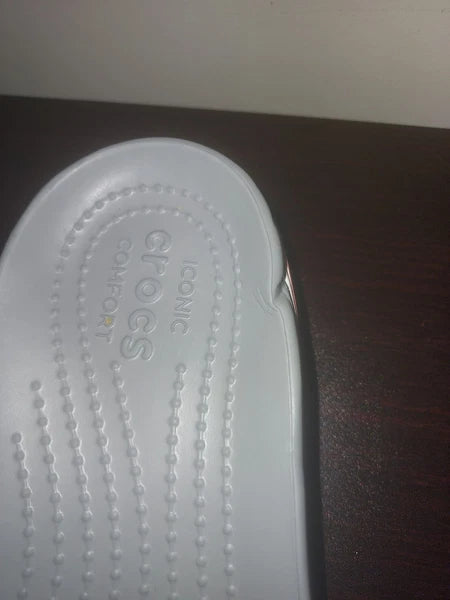 Crocs Women's Slides Size 7  Crosband  Platform Sandals Iconic Comfort Gray