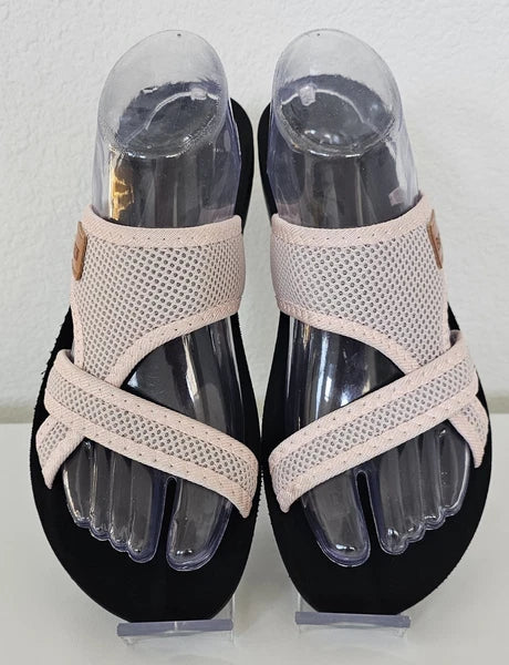Women's Hollow Mesh Slide Sandals Casual Clip Toe Flat Summer Shoes Size 41/10