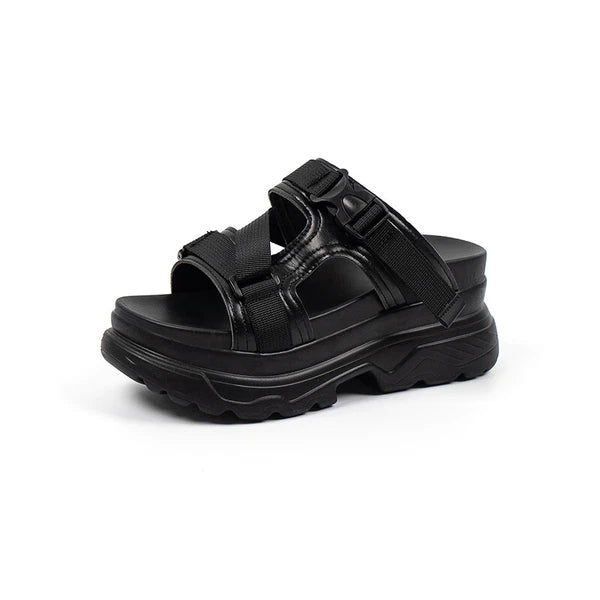 Women's Sandals Ladies Fashion Wedge Platform Slides Slip on Chunky Sandal Shoes