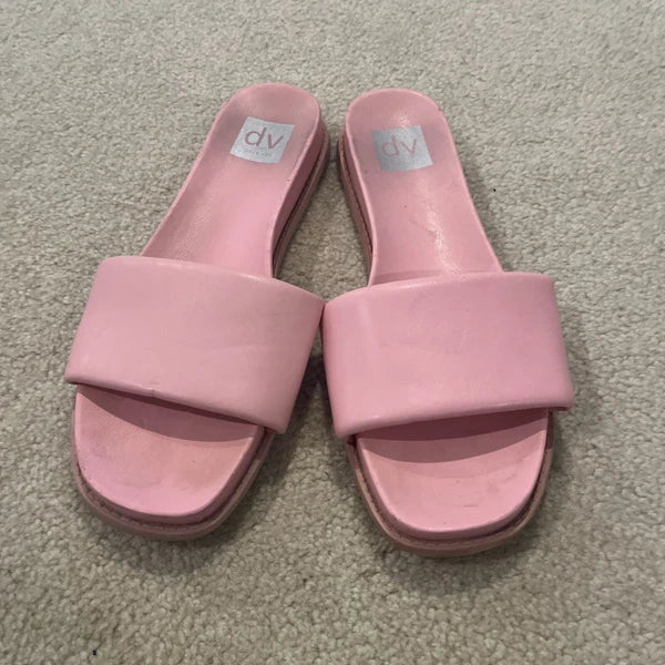 Dolce Vita Shoes Womens 10 Sandal Slides Fashion Pink - Bandage Strap Flats