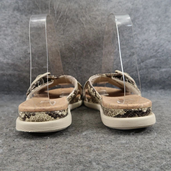Clarks Shoes Womens 8 Sandal Slides Fashion Snakeskin Platform Juneshell Comfort