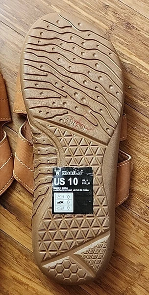 KUAILU Women's US Size 10 Fashion Orthotic Slides Lightweight Sandals