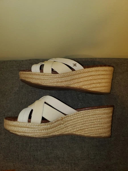 Sam Edelman Raynere Slide Platform Wedge Leather Sandal Women’s Size 7