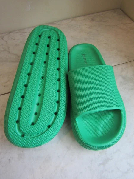 NIB Joomra Grass Green Wide Strap Slides Sandal Shoes Women's Size EU 40-41