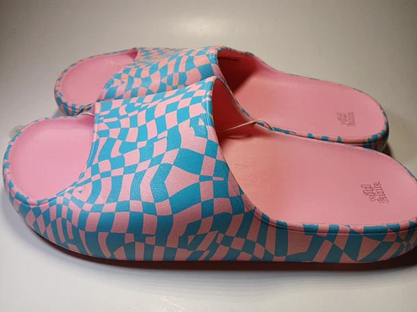 EVA Style Sandals Size 11 Pink/blue  Wild Fable NWT Open Toe Slip-on Confortable