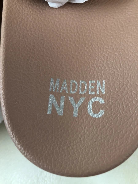 MADDEN NYC Bling Embellished Slide Sandals Slip On Size 5 Womens / Girls New