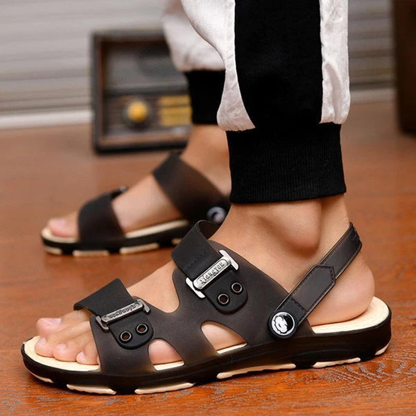 Fashion Men Sandals Summer Beach Slippers  Slip On Flats Slides Casual Shoes