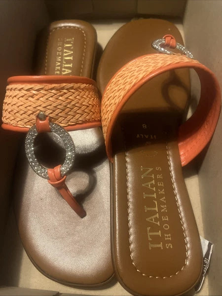 Women’s flip-flop sandals made in Italy style luckie size 8