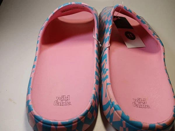 EVA Style Sandals Size 11 Pink/blue  Wild Fable NWT Open Toe Slip-on Confortable