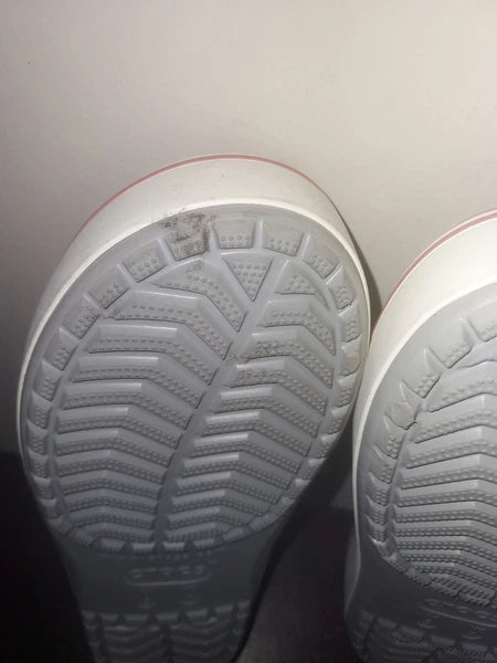 Crocs Women's Slides Size 7  Crosband  Platform Sandals Iconic Comfort Gray
