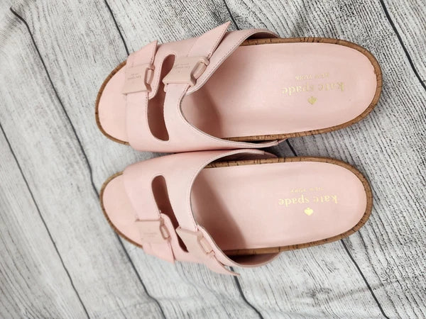Kate Spade Becca Sandals Size 9.5 B Pink Women's Style KC411 DOUBLE STRAP