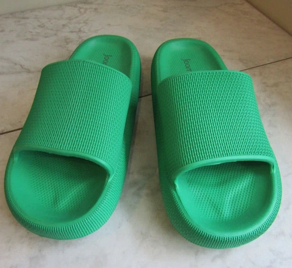 NIB Joomra Grass Green Wide Strap Slides Sandal Shoes Women's Size EU 40-41