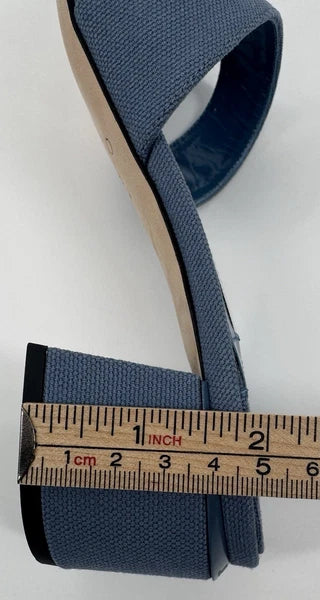 NEW Jimmy Choo Ellison Linen Mule 45 Sandal Denim Blue EU 36 (US 6) Designer