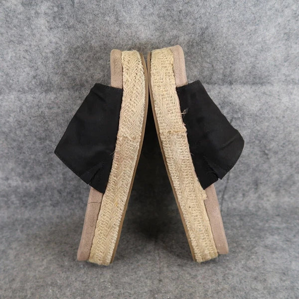 Madden Girl Shoes Womens 8.5 Sandal Platform Slide Emie Fashion Espadrille Black