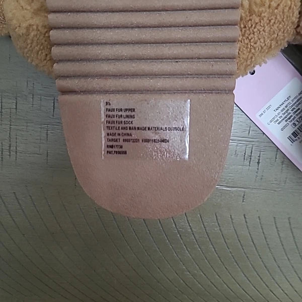 Wild Fable Fuzzy Tan Hayley Birk Style Adjustable Strap Sandal Size 9.5 NWT