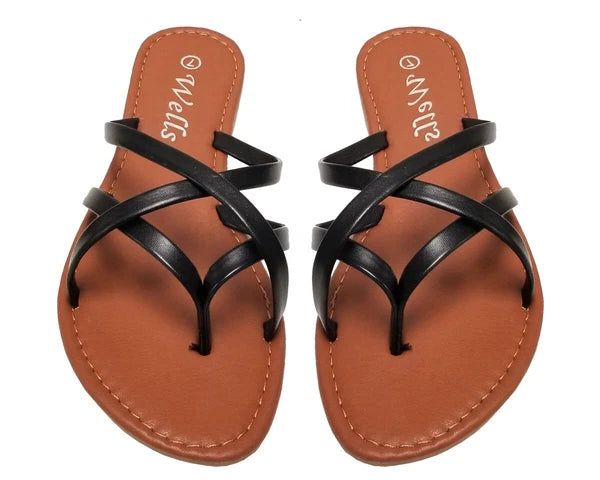 Elegant Women's Fashion Strappy Flip Flop Flat Sandals 226