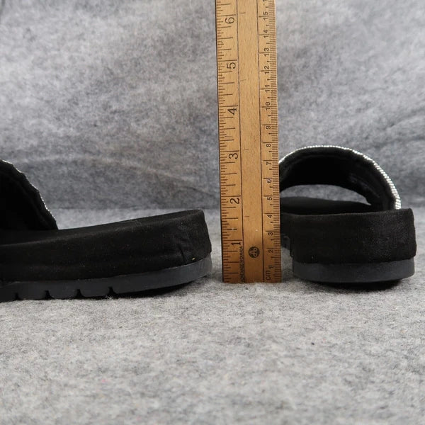 Anne Klein Shoes Womens 7 Sandal Slides Fashion Casual Metallic Gloria Comfort