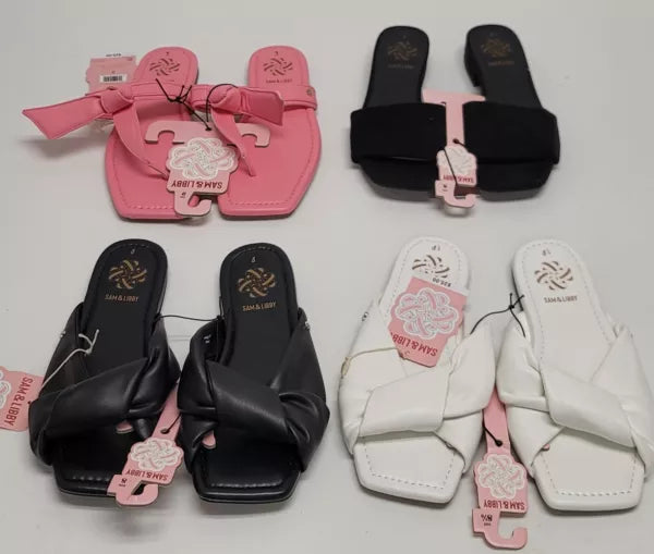 Sam & Libby Women's Sandals - PINK, WHITE & BLACK ☆☆Choose your Style & Color☆☆