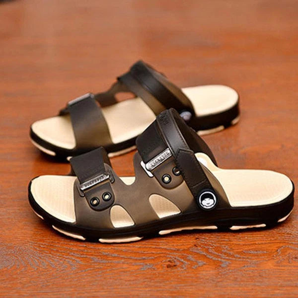 Fashion Men Sandals Summer Beach Slippers  Slip On Flats Slides Casual Shoes