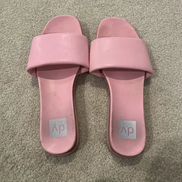 Dolce Vita Shoes Womens 10 Sandal Slides Fashion Pink - Bandage Strap Flats