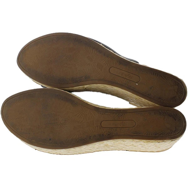 Style & Co. Womens LARISSAA Black Wedge Slide Sandals 11 Medium (B,M) BHFO 0148