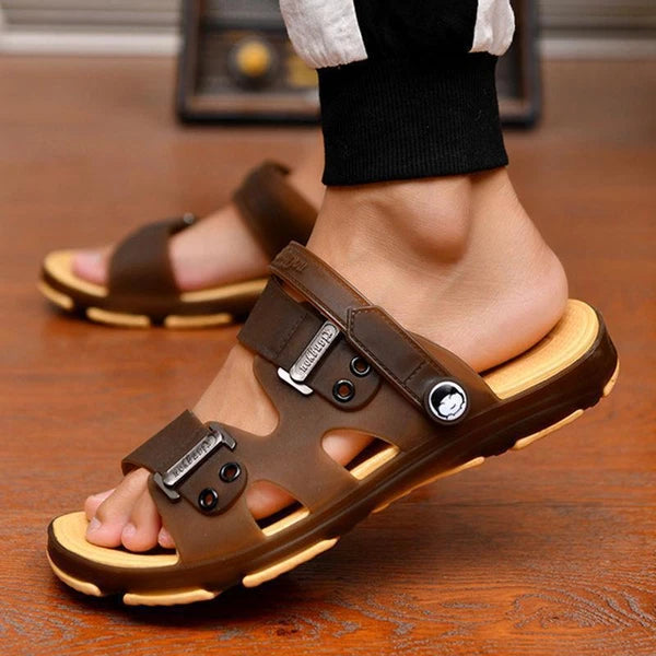 Fashion Men Sandals Summer Beach Slippers  Slip On Flats Slides Casual Shoes
