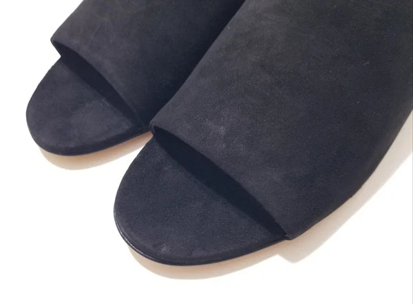 NIB Vince Bartley Suede Leather Slides Sandal in Black Size 9.5 $225