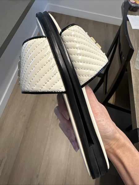 Tory Burch Everly Leather Slide, Light Cream, LIMITED EDITION