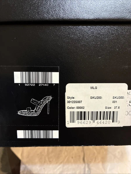 Alexander Wang, Style Nova Slide Sandal PVC/Crystal Size 37.5 New In Box, Tags
