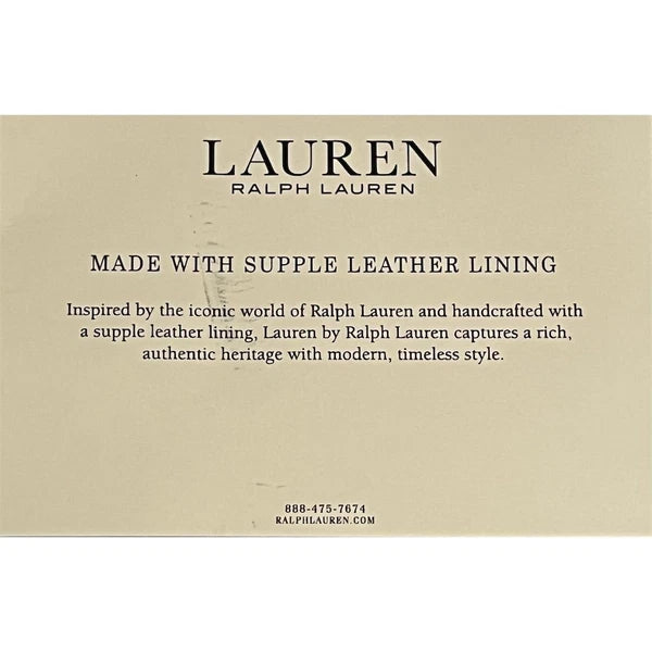 Lauren Ralph Lauren Women's Fay Leather Slide Sandals Brown 6 Preppy Summer