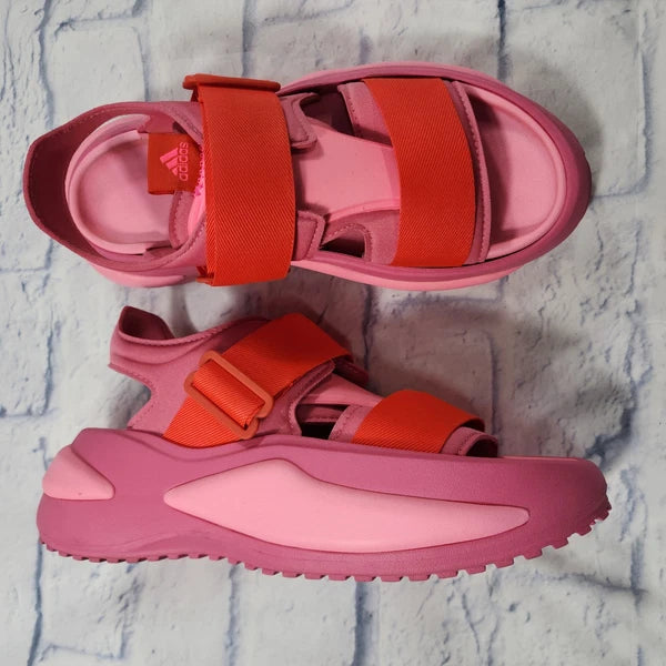 Adidas WOMENS SZ 9 MENS 8 Mehana Comfy Strap Fashion Sandal Slides Pink IF8182