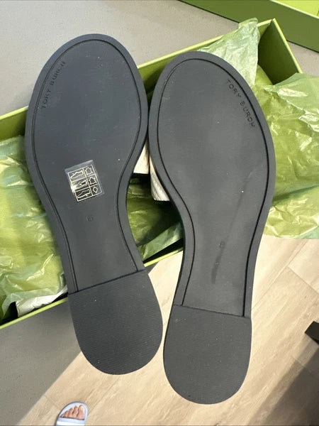 Tory Burch Everly Leather Slide, Light Cream, LIMITED EDITION
